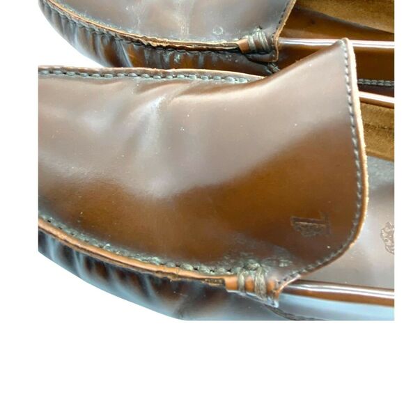 Tod’s Driving Loafer Mens Brown Leather Round Toe Slip On Casual Size 10 - Picture 6 of 12